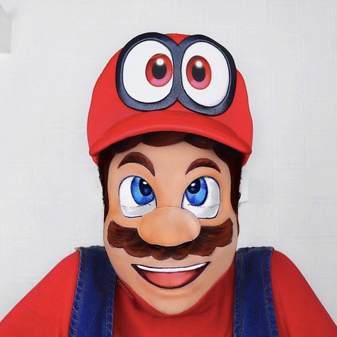 Mario Mustache Makeup, Super Mario Makeup, Mario Makeup, When He Says, Super Mario Games, Y2k Art, Mario Games, Halloween 2023, Play Dress