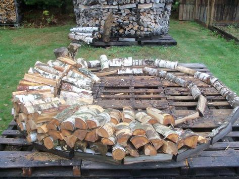 Holzhausen wood stacking (homestead forum at permies) Log Stacking Ideas, Water Trough Firewood Storage, Stacking Wood Outdoors, Wood Stacking, Wood Piles, How To Stack Wood Outside, Wood Stacking Ideas, Wood Stack, Firewood Stacking Ideas