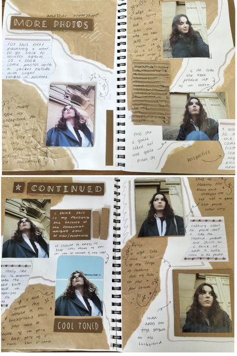 Photoshoot Page Gcse, Scrapbook 1st Page Ideas, Art Gcse Photoshoot, Portrait Title Page Gcse, Photography Journal Ideas, Portrait Title Page, Primary Photos Gcse Art, Portrait Gcse Art Sketchbook, Portraits Title Page