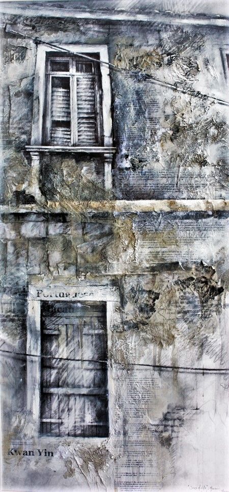 Decaying Buildings, Ian Murphy, Painting Castle, Plum Chutney, Decay Art, Buildings Art, Newspaper Art, Layered Art, Gcse Art