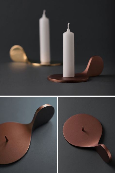 Minimal Candle Holder, Bronze Candle Holders, Diy Luminaire, Minimalist Candles, Minimal Gold, Modern Candles, Metal Candle Holders, Ceramic Candle, Metal Products