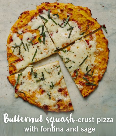 Ready for fall? Squash season means hearty meals full of flavour! Try a new spin on squash with this butternut squash-crust pizza. Wonton Crisps, Butternut Squash Pizza, Mashed Butternut Squash, Squash Pizza, Sage Recipes, Baked Garlic, Crust Pizza, Easy Lunch, Garlic Herb