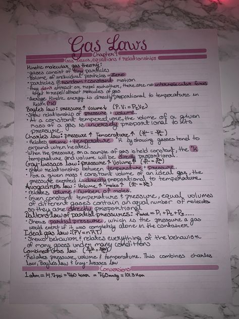 Gas Laws Physics, Gas Laws Chemistry Notes, Chemistry Basics High Schools, States Of Matter Notes, Gas Laws Chemistry, Chem Notes, Gas Laws, Science Formulas, Boyle's Law