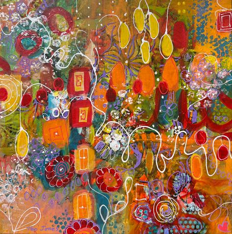 Colorful abstract garden view. Lots of colors and layer. Mixed Media Abstract Art, Multimedia Painting, Nostalgia Art, Neo Expressionism, Band Art, Personal Aesthetic, Art Things, Drawing Inspo, Media Painting