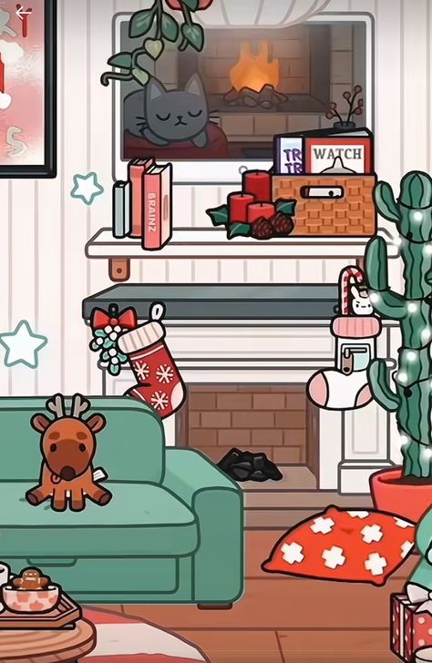 Not mine original video by sophieestocas.❄ Aesthetic Christmas sitting room idea. #fyp #Xmastoca #aesthetic #toca aesthetic #tocaidea #tblwxmas Toca Boca Christmas Living Room, Toca Boca Christmas Bedroom, Christmas House Toca Boca, Toca Boca Winter House Ideas, Toca Boca Room Ideas 5 Star Hotel As A House, Christmas Toca Boca House Ideas, Toca Boca Room Ideas Christmas, Adopt Me Christmas House, Christmas Toca Boca House