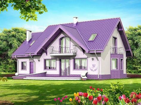 Dream House Pictures, Victorian Homes Exterior, Purple Furniture, Purple Room Decor, Dream Bedroom Inspiration, Aesthetic Room Ideas, Purple Rooms, Simple House Plans, House Construction Plan