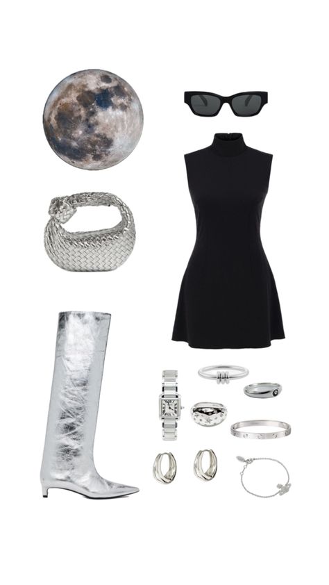 Moon girl Moon Themed Outfits, Moon Girl Aesthetic, Moon Girl, Silver Moon, Themed Outfits, Outfits Aesthetic, Art Reference, Girl Outfits, Moon