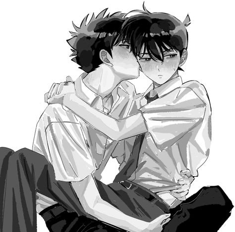 Kaito Kuroba X Shinichi Kudo, Kaishin Fanart, Kaito Kid X Shinichi, Kaito X Shinichi, Ran And Shinichi, Kaito Kuroba, Kid Detectives, Kudo Shinichi, Magic Kaito