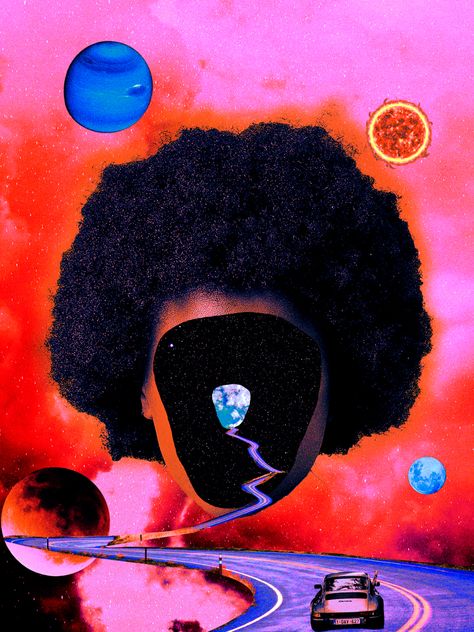 #Art #Typography #GraphicDesign #Photoshop #Poster #Photography #BlackArt #AfroSurrealism #Wallpaper Afro Futurism Wallpaper, Afrofuturism Aesthetic Wallpaper, Afro Surrealism Photography, Afrosurrealism Art, Afropunk Art, Afro Beats Aesthetic, Afro Surrealism, Afrofuturism Aesthetic, Punk Collage