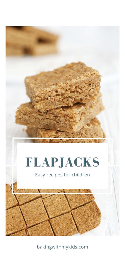 An easy recipe for Mary Berry flapjacks. With onlt 4 ingredients this the perfect bake for kids and beginner bakers. Flapjack Recipe Chewy, Baking Recipes Uk, Mary Berry Recipes Baking, Easy Flapjacks, Flapjacks Recipe, Beginner Baking Recipes, Chocolate Flapjacks, Easy Biscuit, English Recipes