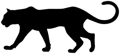 Panther Outline, Panther Silhouette, Leopard Silhouette, Jaguar Silhouette, Jaguar Clipart, Jungle Animal Silhouette Printable Free, Jungle Animal Silhouette, African Silhouette Art Animals, Pumas Animal