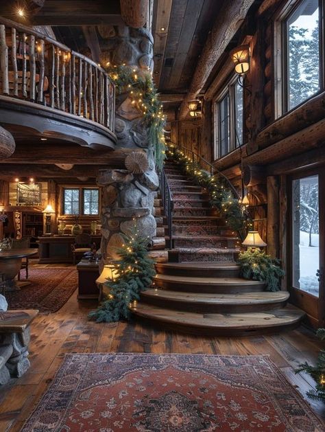 Log Homes | Wow! 😍 | Facebook Log Cabin Inside, Log Interior, Log Cabin Mansions, Cabin Inside, Cabin Mansion, Dream Life House, Western Homes, Cabin Ideas, Log Cabins