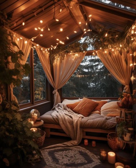 Bedroom Decor Ideas For Couples Romantic, Bedroom Decor For Couples Romantic, Balcony Curtains, Bedroom Decor For Couples, Apartment Bedroom Decor, Apartment Balcony Decorating, Dream Room Inspiration, Garden Cottage, Cozy Room