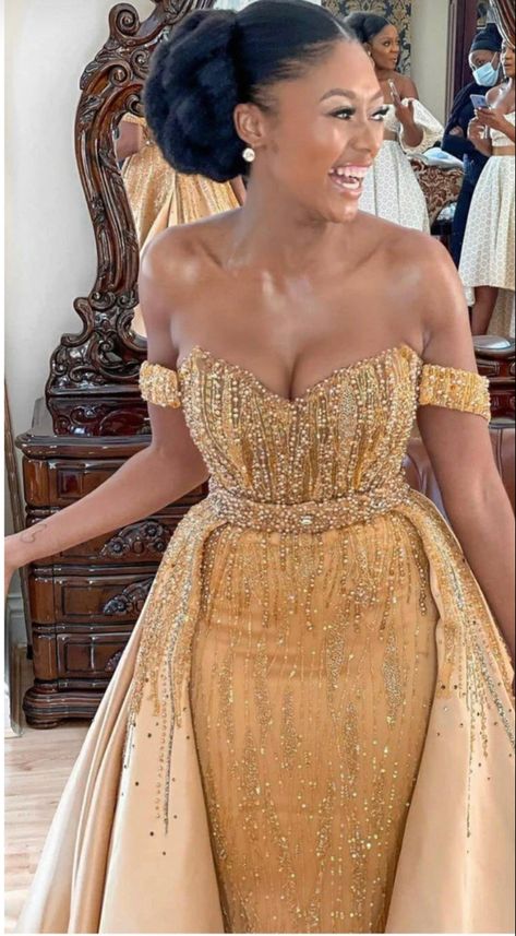 Gold Dress Long, Gold Dresses Long, African Bridal Dress, African Traditional Wedding Dress, Party Dress Wedding, Long Party Dress, African Traditional Wedding, African Wedding Dress, Dress Graduation