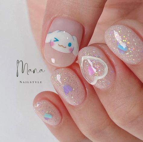 Cinnamon Nails, Kids Nail Designs, Glitter Nails Acrylic, Fall Nail Art Designs, Goth Nails, Simple Gel Nails, Cute Acrylic Nail Designs, Hello Kitty Nails, Pretty Nail Designs