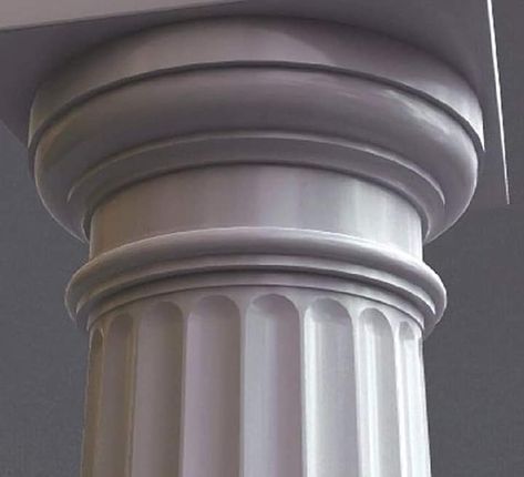 Round Pillar Design, Doric Order, House Pillars, Columns Decor, Drawing Room Ceiling Design, Round Column, Cornice Design, Down Ceiling Design, House Window Design