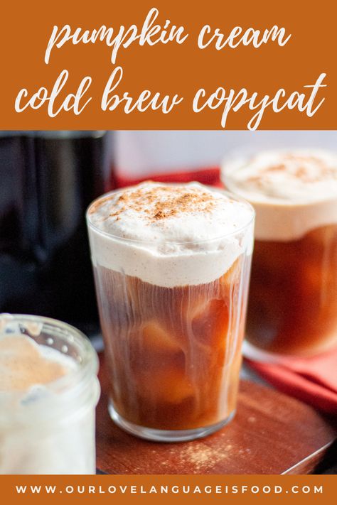 This pumpkin cold foam recipe is what you need to make a pumpkin cream cold brew at home! Ready in minutes, homemade pumpkin cold foam is made with real pumpkin, vanilla, and warm fall spices. A great way to celebrate fall (and use up some extra pumpkin puree too!). #pumpkin #pumpkinspice #coldbrew #coldfoam Pumpkin Cold Foam Recipe, Cold Foam Recipe, Pumpkin Cold Foam, Foam Recipe, Pumpkin Cream Cold Brew, Cream Cold Brew, Cold Brew Recipe, Cold Brew At Home, Cold Foam