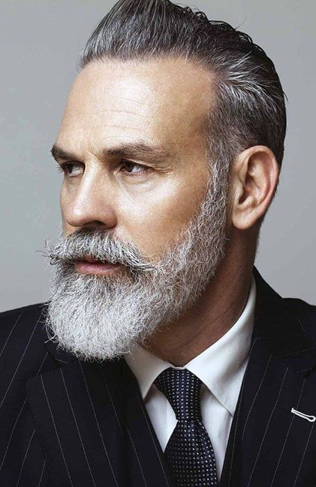 Grey Bearded Men, Silver Hair Men, Beard Images, Short Hair With Beard, Beard And Mustache Styles, Older Mens Hairstyles, Military Haircut, Beard Shapes, Mens Hairstyles With Beard