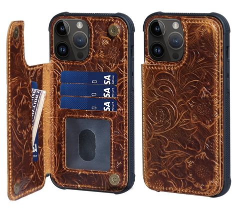 PRICES MAY VARY. 【Compatibility】: Flip detachable wallet case for iPhone 14 Pro Max is only compatible with iPhone 14 Pro Max(6.7 Inch Display 2022 Released ), Not fit for other phone models. 【Shockproof Wallet Holster 】: Can be used as a wallet cover and can hold small amounts of cash and your various cards such as credit cards, ID, etc. The four corners of the phone case are designed with airbags, which can effectively prevent vibration and falling, and the outer edges of the four corners are Phone Case With Wallet, Cowgirl Accessories, Case For Iphone 13 Pro, Phone Camera, Fashion Toys, Pharmacy Gifts, Credit Cards, Wallet Case, Case For Iphone