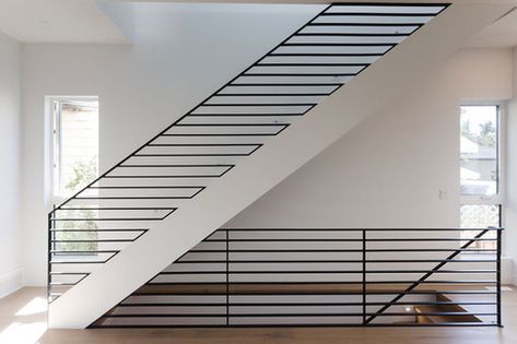 Steel Handrail Design, Staircase Panels, Stair Design Architecture, Interior Stair Railing, Railing Designs, Steel Balustrade, Modern Stair Railing, Staircase Railing Design, Handrail Design