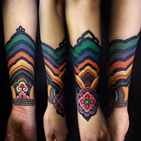 Mangas Tattoo, 42 Tattoo, Korean Tattoo, Jagua Henna, Catrina Tattoo, Colorful Tattoos, Korean Tattoos, Парные Тату, Geniale Tattoos