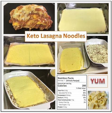 Missing Lasagna on your low carb/keto lifestyle? Try these! Made from eggs and cream cheese this entire recipe has less than 2 carbs! Whipped in a blender and thrown in the oven it doesn't get any easier! Make the noodles then make your lasagna as you like! Keto Lasagna Noodles, Eggs And Cream Cheese, Keto Noodles, Keto Lasagna, Lasagna Noodles, Low Carb Pasta, Avocado Smoothie, Keto Lifestyle, Keto Diet Menu