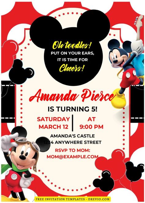 Toodles Mickey Mouse, Mickey Mouse Birthday Invitation, Invitation Mickey Mouse, Mickey Invitations, Mickey Mouse Birthday Invitations, Mickey Mouse Invitations, Mickey Mouse Invitation, Mickey Mouse Baby Shower, Baby Shower Party Invitations