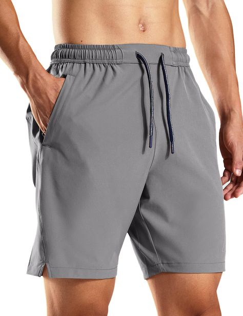 PRICES MAY VARY. Haimont Men's Athletic Shorts use proprietary fabrics to enhance the breathability and 4-way stretch of the shorts on top of the super light weight of the shorts to confirm comfortable wear Men's 7-inch running shorts boast really fast-drying technology that quickly wicks sweat away from your skin, making your workout more hearty Men's shorts with a special process, with water repellent properties to keep the shorts dry and enhance wearing comfort. Elastic waistband with adjusta Active Wear Men, Mens Gym Shorts, Running Shorts Men, Brand Clothes, Athletic Running, Shorts Men, Active Shorts, Men's Shorts, Mens Activewear