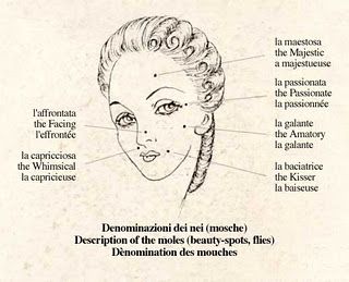 Beauty spot meanings 18th Century Makeup, Beauty Marks, Last Minute Birthday Gifts, 18th Century Costume, Beauty Spot, 18th Century Fashion, Beauty Mark, French Beauty, History Lessons