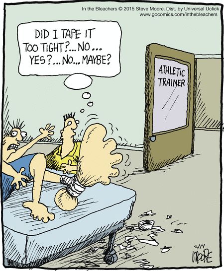 In the Bleachers Comic Strip, February 14, 2015 on GoComics.com Podiatry Humor, Athletic Training Humor, Athletic Therapy, Physical Therapy Memes, Massage Funny, Physical Therapy Humor, Funny Valentine Memes, Medicine Humor, Chiropractic Humor