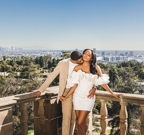 ENGAGEMENT | YNOT iMages Engagement Photos Hairstyles Black Women, Engagement Outfits Black Women, Engagement Dress Black Women, December Engagement Pictures, Black Couple Engagement Photoshoot, Black Couple Engagement, Photoshoot White Dress, Couple Engagement Photoshoot, Outfits Black Women