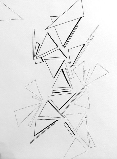 Triangular mood. #art #lines #triangle #graphics Triangle Line Art, Triangle Collage, Triangle Architecture, Triangle Aesthetic, Triangular Architecture, Triangle Composition, Parti Diagram, Triangles Design, Triangle Drawing