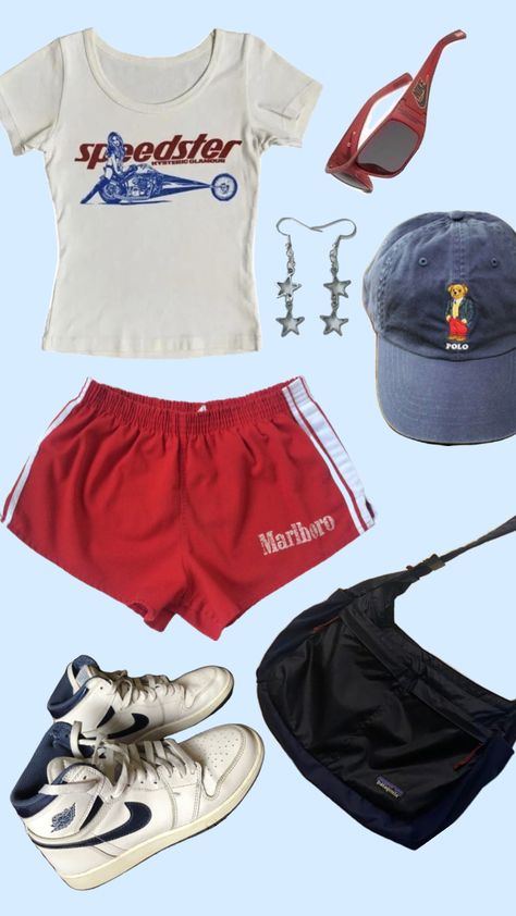 #nature #outfitinspo #outfitinspo #aesthetic #camping #nike Summer Camp Aesthetic Outfits, White Trash Outfit, Camping Aesthetic Outfits, Summer Camp Outfits, Camp Outfits, Aesthetic Camping, Fits Aesthetic, Cute Lazy Day Outfits, 2000s Fashion Outfits