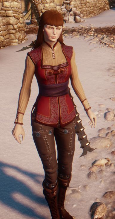 Lady Trevelyan - Pajamas mesh and texture edit at Dragon Age: Inquisition Nexus - Mods and community Free Marches Dragon Age, Dragon Age Outfits, Dragon Age Fashion, Dragon Age Inquisition Mods, Outfit Edit, Dragon Age Inquisition, Popular Games, Dragon Age, Anniversary Celebration