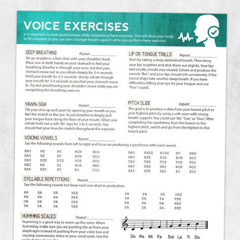 Voice Training Exercises, Voice Exercises, Voice Warm Ups, Message Therapy, Voice Therapy, Learn Singing, Therapy Exercises, Vocal Lessons, Vocal Exercises