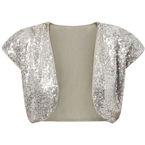 Mandi Silver Sequin Embellished Shrug (505 MXN) ❤ liked on Polyvore featuring outerwear, bolero, cardigans, shrug, short sleeve shrug cardigan, white shrug, silver sequin shrug, silver cardigan shrug and mandi Short Sleeve Shrug, White Shrug, Silver Cardigan, Cardigan Shrug, Sleeve Shrug, Cropped Shrug, Silver Gown, Bolero Shrug, Cardigan White