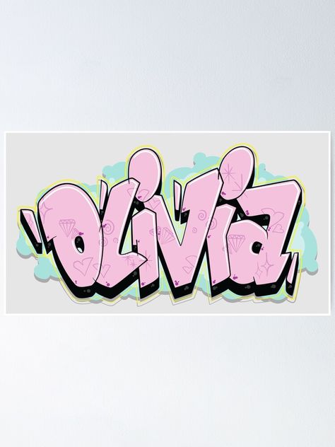 Olivia Name Art, Olivia Name, Graffiti Name, Graffiti Names, Name Drawings, Name Paintings, Graffiti Words, Graffiti Writing, Graffiti Font