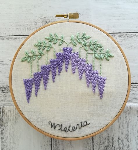 Wisteria Embroidery, Sneaker Embroidery, Embellishment Ideas, Umbrella Tree, Wisteria Tree, Embroidery Design Sets, Diy Jacket, Valentines Ideas, Thread Art