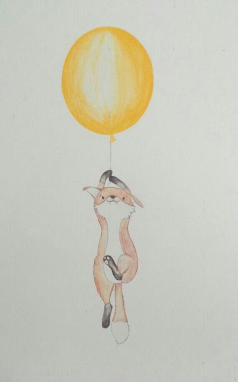 kinda like my platypus with a balloon Fox Nursery Art, Illustration Kunst, Fox Nursery, Art Mignon, Art Et Illustration, Nursery Art Prints, 판타지 아트, Art And Illustration, Pics Art