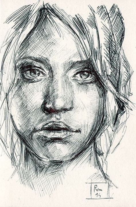 pencil sketch | 2021-08-01 Drawing Face Angles, Contour Drawing Face, Pen Drawing Face, Draw Face Tutorial, Drawing Faces Step By Step, Drawing Face Shapes, Drawing Faces For Beginners, Faces Step By Step, Biro Portrait