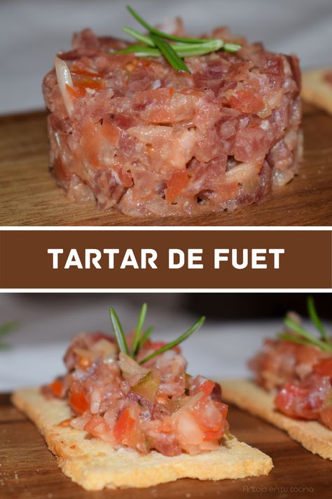 Cómo preparar de forma fácil y rápida el Mejor Tartar de Fuet o Espetec y Tomate. Un aperitivo o canapé frío gourmet que tendrás listo en 5 minutos. Gourmet Canapes Catering, Canapes Gourmet, Naturally Whiten Teeth, Canapes Catering, Steak Tartar, Curry Night, Whiten Teeth, Natural Teeth Whitening, Tea Sandwiches