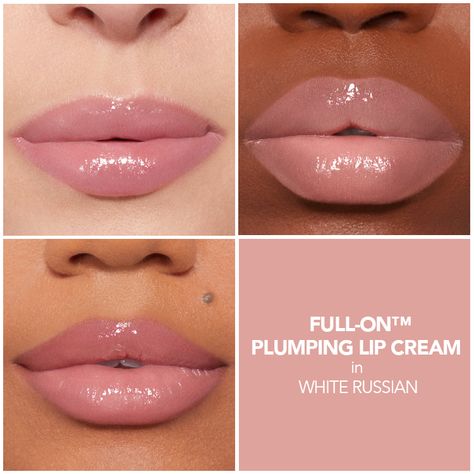 A creamy, shimmer-free gloss that plumps the appearance of lips with a tantalizing tingle and wraps them in high-shine color. Nude Lip Gloss, White Russian, Brunette Balayage Hair, Lip Gloss Set, Lip Set, Plumping Lip Gloss, Nude Lip, Lip Cream, Nude Pink