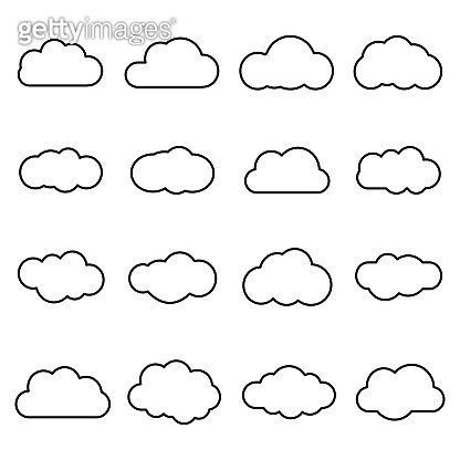 Clouds Drawing Simple, Cute Clouds Drawing, Cloud Line Drawing, Cloud Drawing Simple, Cloud Line Art, Clouds Icon, Outline Cartoon, Image Cloud, Small Clouds