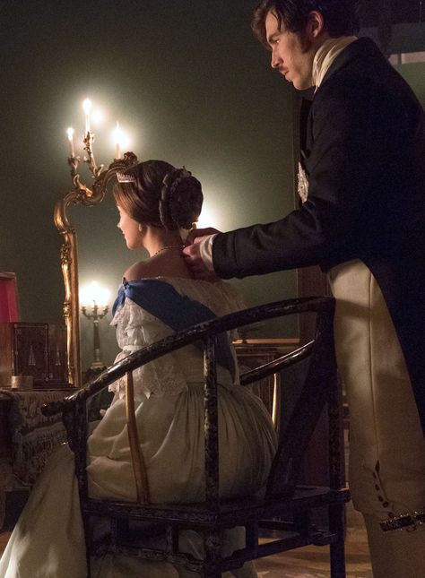 Jenna Coleman and Tom Hughes in Victoria - 2016 Queen Victoria Series, Victoria Masterpiece, Victoria Pbs, Victoria Tv Show, Victoria 2016, Husband Aesthetic, Victoria Itv, British Period Dramas, Victoria Series