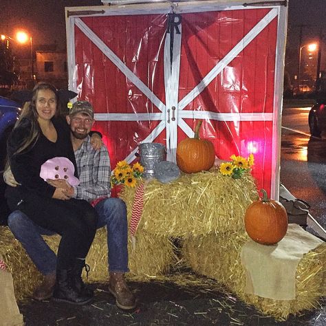 Trunk or Treat Barn Halloween Farm Pregnant cow My farmer  Milk can Barn Trunk Or Treat Theme, Farmer Trunk Or Treat, Farm Trunk Or Treat, Farm Trunk Or Treat Ideas, Farmer Halloween, Halloween Farm, Church Trunk, Farm Festival, Trunk Ideas