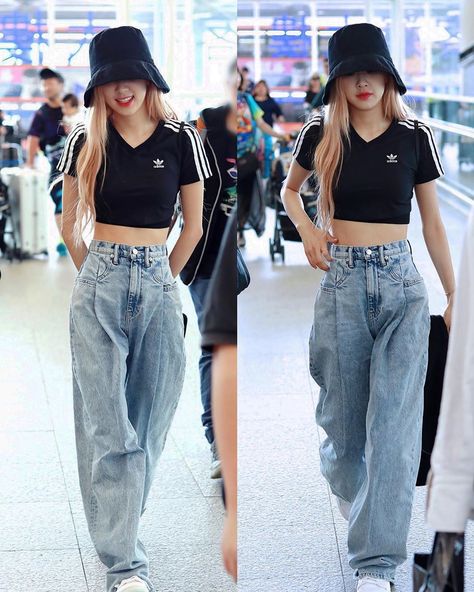 Airport Outfit Korean, Airport Fashion Kpop, Korean Airport Fashion, Outfit Ideas Korean, Airport Outfits, Korean Outfit Street Styles, K Fashion, Easy Style, Looks Street Style