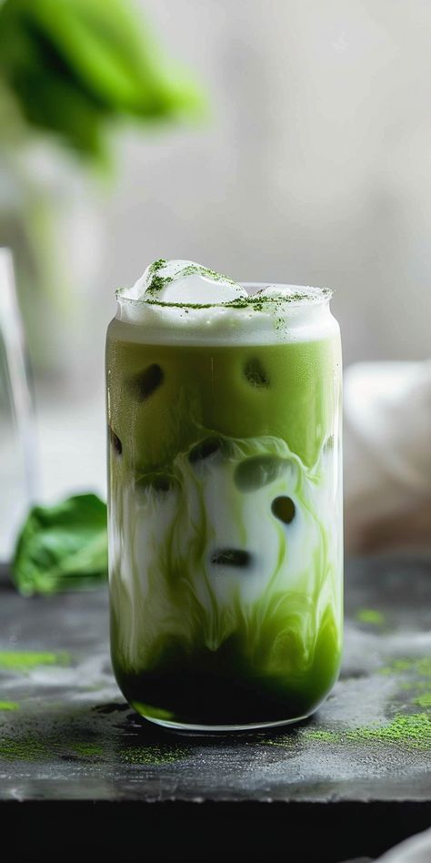 Iced Matcha Latte [5 Minutes] – Chasety Honeydew Boba, Honeydew Fruit, Matcha Milk Tea, Matcha Bubble Tea, Mixology Recipes, What Is Matcha, Matcha Tea Latte, Matcha Coconut, Matcha Milk