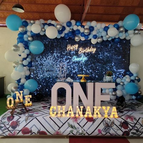 Indian Birthday Decorations At Home, Balloon Decoration For Birthday, Baby Boy Birthday Decoration, 1st Birthday Decorations Boy, First Birthday Decorations Boy, Bday Decoration, Birthday Decors, Indian Birthday Parties, Bday Decor