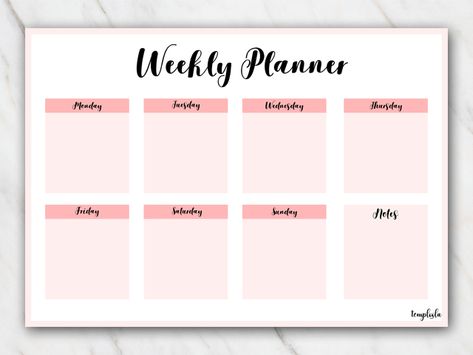 Weekly » Temploola.com Weekly Planner Landscape Free Printables, Weekly Planner Landscape, Weekly Planner Pdf, Student Weekly Planner, Horizontal Weekly Planner, Life Raft, Simple Weekly Planner, Weekly Planner Free Printable, Study Planner Printable