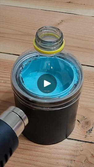 2.3K views · 53 reactions | Okay...This is GENIUS! 🤯 @goodlyearth #DIY#LifeHack  #Hack #Painting  #howto | By Sara Homedecor | You a clear plastic bottle. On
this bottle, we want to cut it off. Once it's cut off, you're
going to slip it right over the paint can. Take one of your
hair dryers or a heat gun and you're going to start heating
it up all around the side. It's going to form and seal itself
to the edge of the paint can. It pours absolutely perfect and
since you got a lid, you can put the lid on and it's
going to keep it nice and fresh and clean for you every time. Sponge Painting, Painting Plastic, Hair Dryers, Paint Can, Recycled Projects, Dryers, Plastic Bottle, Cut It, Painting Tips